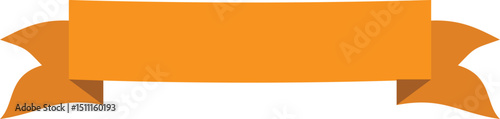 Orange ribbon label for name