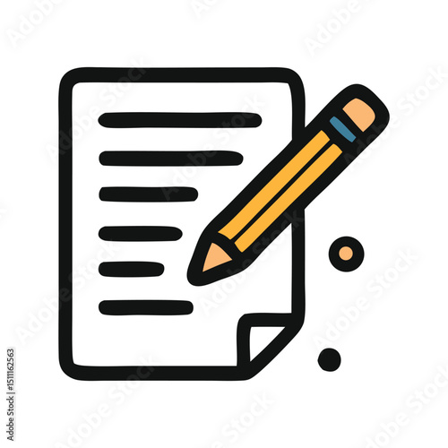 Writing Outline: Pencil and Paper Illustration