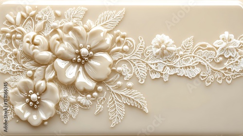 Wallpaper Mural Delicate floral embossed design (2) Torontodigital.ca