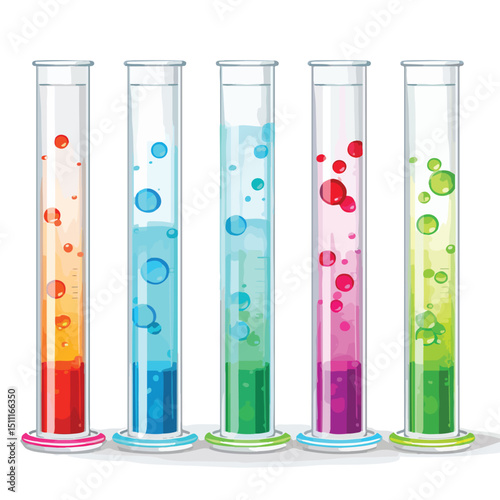 Laboratory Testing Tube Vector Illustration for Scientific Research and Experiments