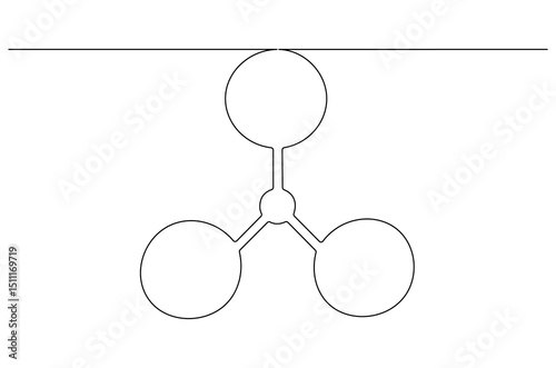 Continuous one line drawing of The connection of business team. Single line drawing illustration of Showing the nodes and links. Template for web design concept vector art. Doodle line illustration.