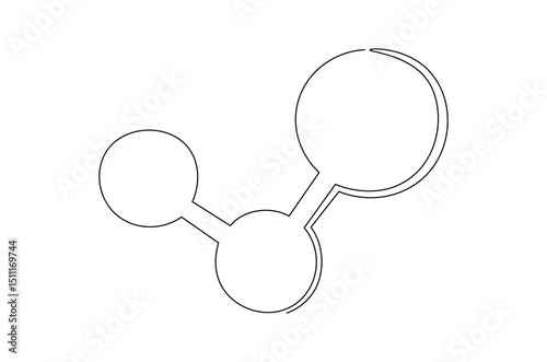 Continuous one line drawing of The connection of business team. Single line drawing illustration of Showing the nodes and links. Template for web design concept vector art. Doodle line illustration.
