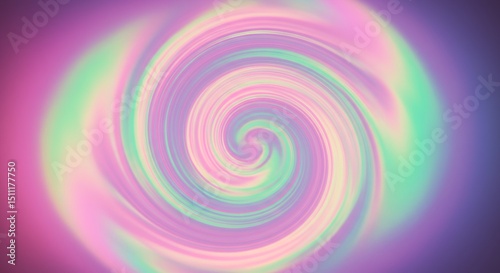 Abstract Pastel Swirl Dreamy Pink, Purple, and Green Vortex Background