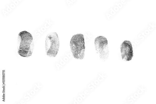 Black finger prints on whit...