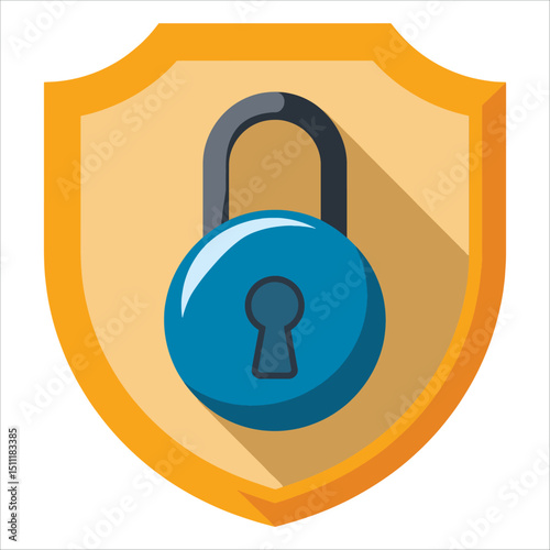Cyber security vector icon representing digital protection with shield symbol. Ideal for online safety and data security concepts.