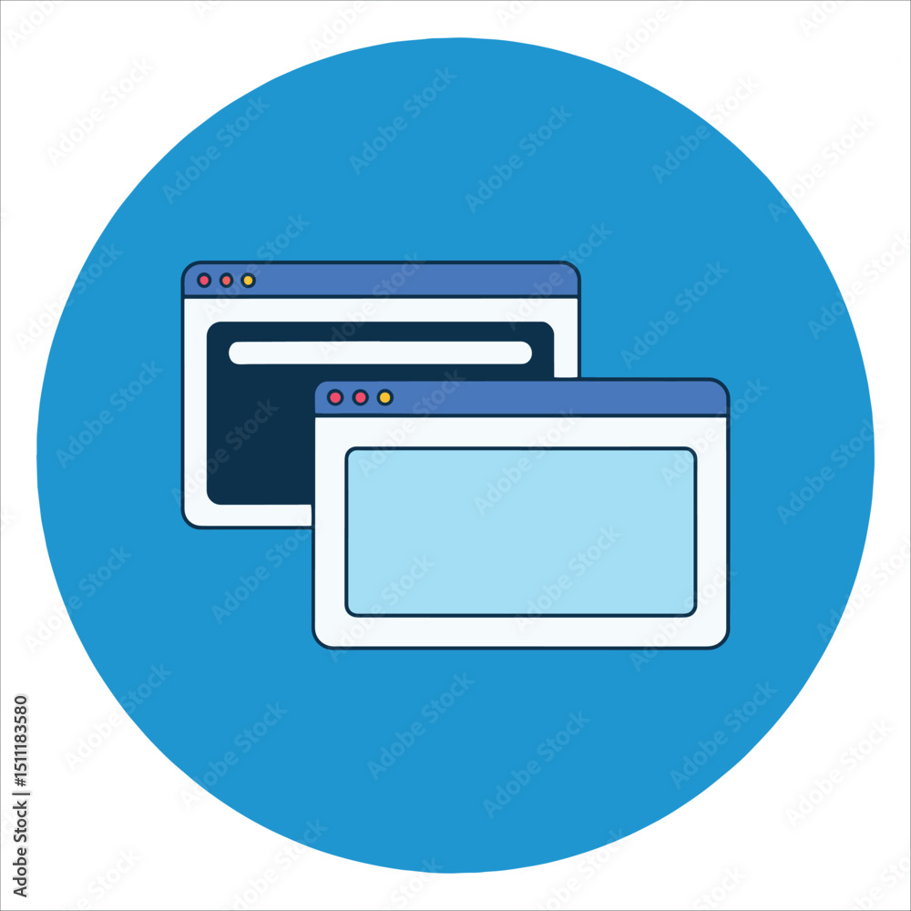 Vector icon of landing pages as a website conversion optimization tool. Perfect for UX design and online advertising concepts. Vector icon of landing pages as a website conversion optimization tool. Perfect for UX design and online advertising concepts.