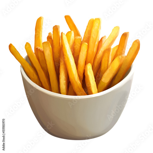 Hot french fries on a white background American unhealth comfort food, unhealthy eating, fast food concept, fries closeup, white background fries, tasty junk food, hot crispy fries, takeaway fries, ca