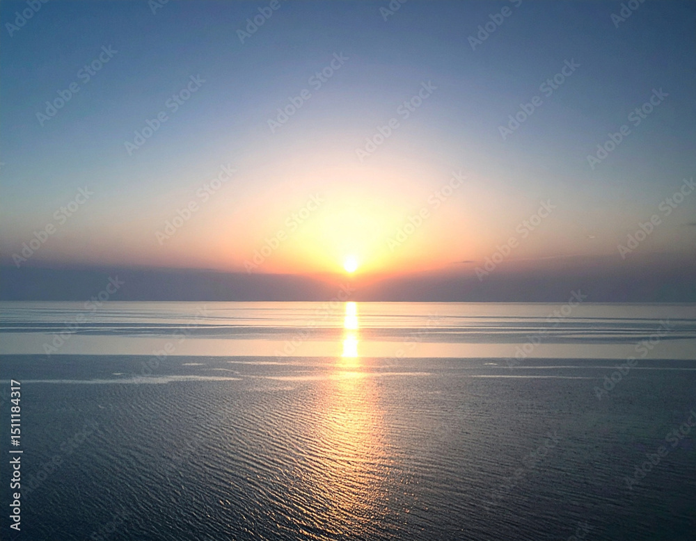 Fototapeta premium Beautiful sunrise, wonderful seascape - 아름다운 일출 (해돋이), 멋진 바다 풍경