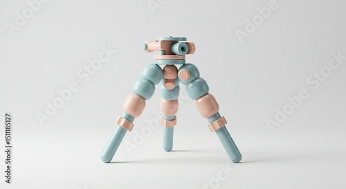 Adorable Pastel-Colored Miniature Wooden Tripod for Small Cameras