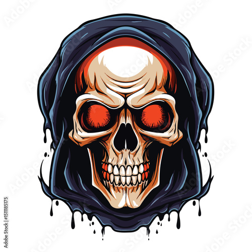 Spooky Halloween Skull Decoration for October Scary Celebration in a Professional Image