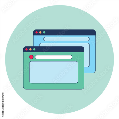 Landing pages vector icon representing website conversion optimization tool. Ideal for digital marketing and web design projects.