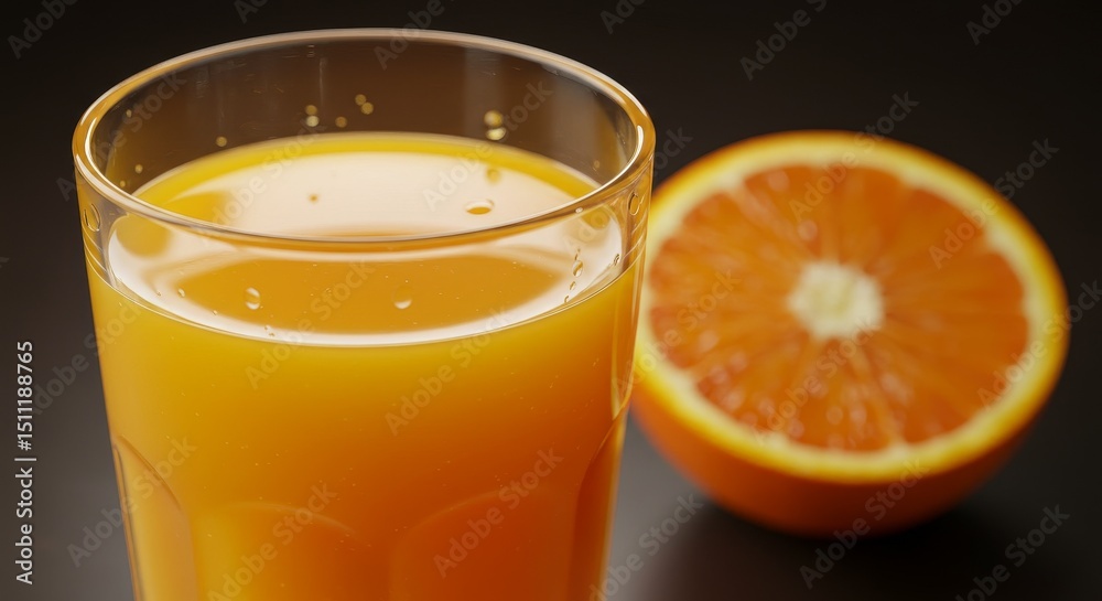 Close Up Photo of Fresh Orange Juice in Glass and Orange Fruit Close Up Photo of Fresh Orange Juice in Glass and Orange Fruit