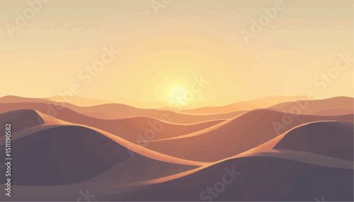 Sand Dunes at Sunset