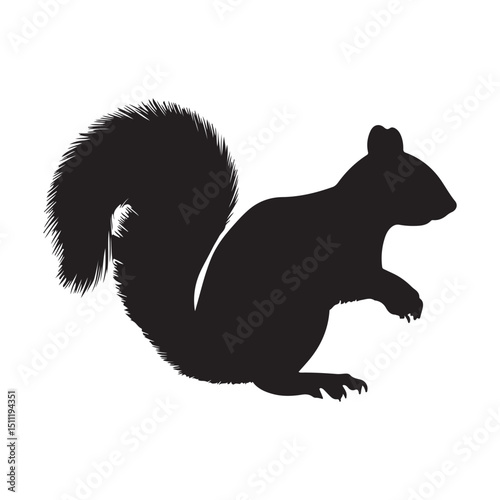 Isolated squirrel silhouette vector image for graphic design needs