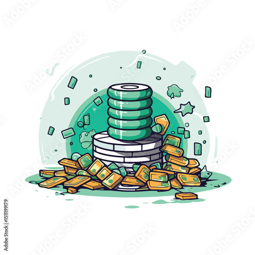 Professional Money Icon Design Vector Illustration for Financial Websites and Business Apps