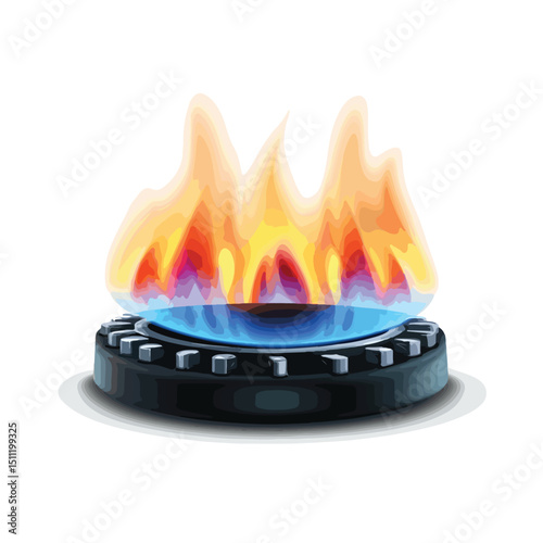 Professional Natural Gas Design Vector Illustration for Energy Companies and Utilities