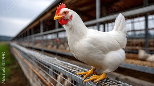 White chicken farm industry