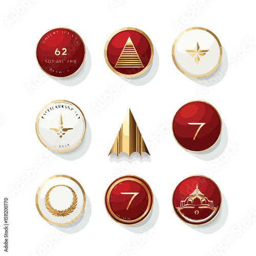 Professional Seven Mockup Brand Set Icons Vector Illustration for Marketing Campaigns
