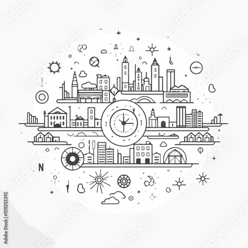Professional Business Tag Line Style Icon Vector Illustration for Commercial Use