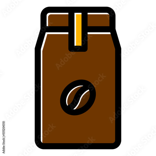 coffee beans packaging vector icon