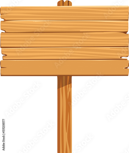 blank wooden sign isolated