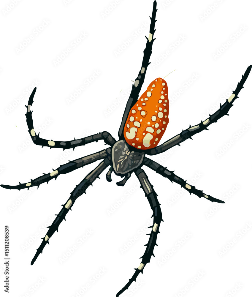 Garden spider vector.eps