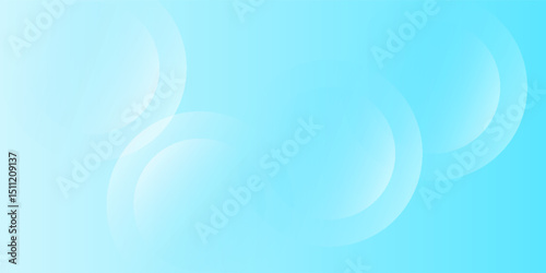 Minimalist banner background, pastel colorful, Light Blue gradations. Circle effect style geometric, abstract background. Vector Illustration eps10