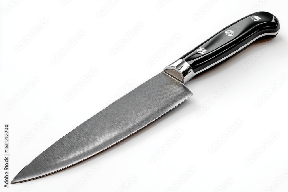 Fototapeta premium kitchen knife isolated on pure white background