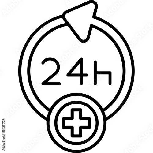24 hours Icon