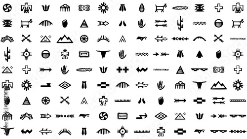 North American glyphs, symbols of some indigenous peoples of North America