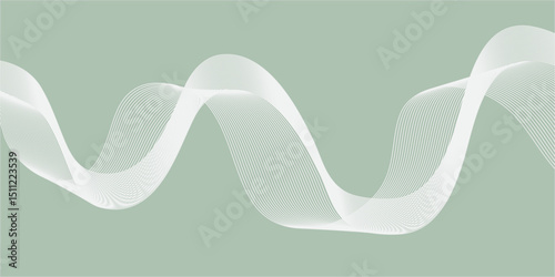 Abstract vector art illustration design features blue flowing lines and colourful waves creating a smooth, motion-filled backdrop