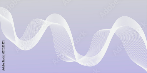 Abstract blue waves vector design illustration with flowing light curves create a digital technology backdrop