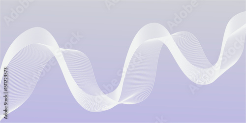 Abstract blue waves vector design illustration with flowing light curves create a digital technology backdrop