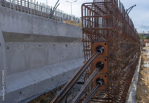 Fabrication of the reinforcement of the superstructure (upper part of the bridge)