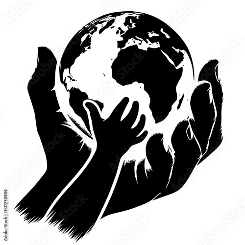 hands holding earth