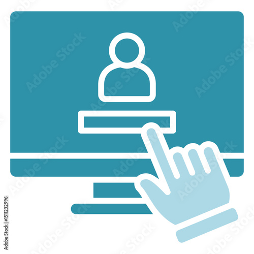 Access Control dual tone blue color, mini illustration icon. use for modern concept, print, UI, UX kit, web and app development. Vector related to account management, ecommerce, banking and finance.