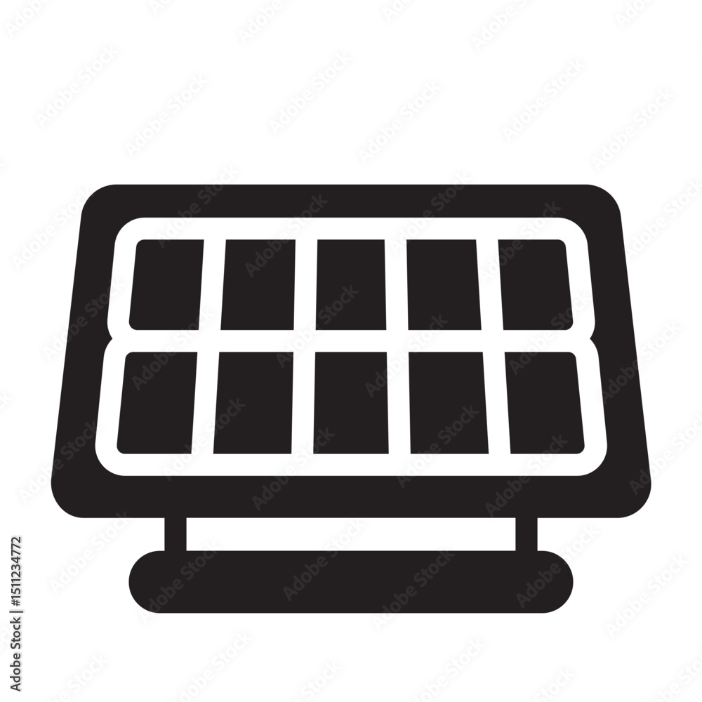 Obraz premium solar energy glyph icon