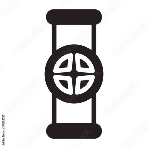 Industrial Pipe glyph icon