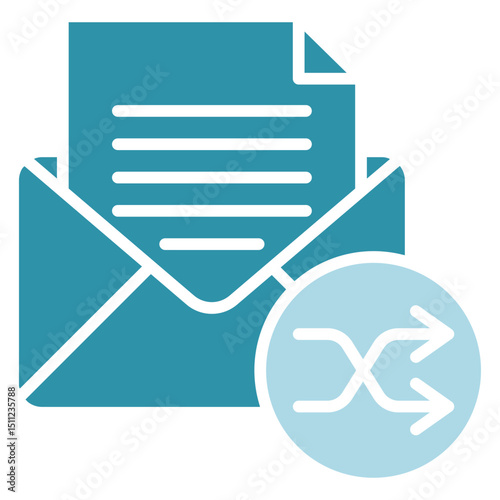 Change Email dual tone blue color, mini illustration icon. use for modern concept, print, UI, UX kit, web and app development. Vector related to account management, ecommerce, banking and finance.
