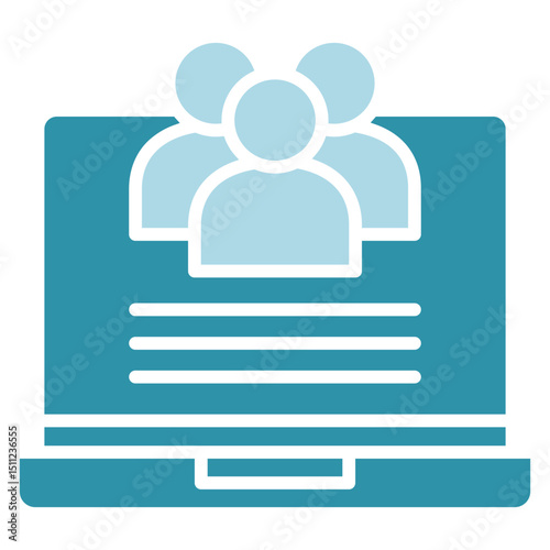Members dual tone blue color, mini illustration icon. use for modern concept, print, UI, UX kit, web and app development. Vector related to account management, ecommerce, banking and finance.
