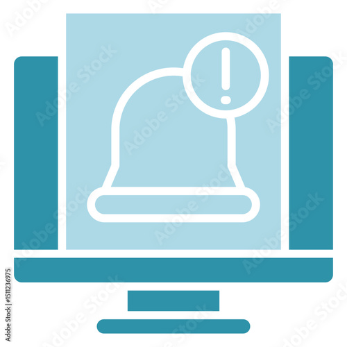 Notification dual tone blue color, mini illustration icon. use for modern concept, print, UI, UX kit, web and app development. Vector related to account management, ecommerce, banking and finance.
