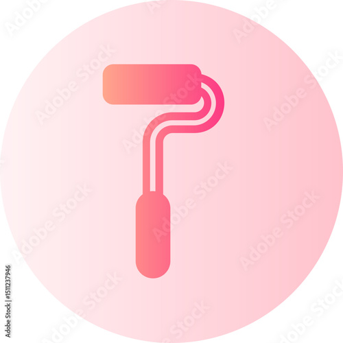 paint roller gradient icon