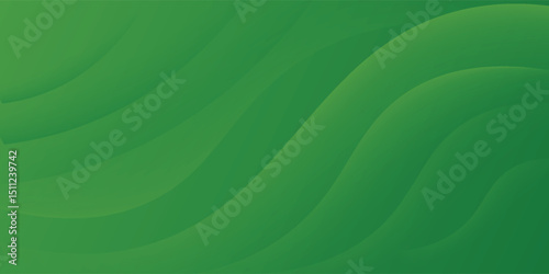 Abstract Vector green banner background. Graphic design banner pattern background template with dynamic curve shapes. for banner, web
