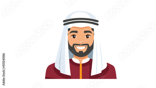 Arabian Youth Crowned Prince Illustration
