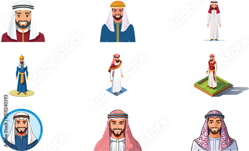 Young Arab prince vector.