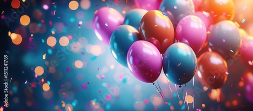 Colorful Balloons and Confetti (2)