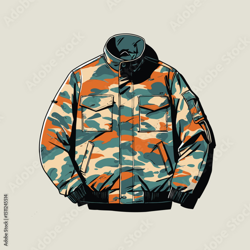 men's jacket vector art for graphic design needs