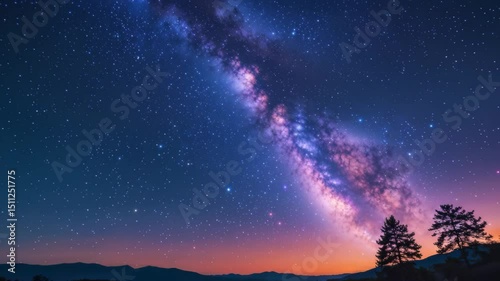 Timelapse of Vibrant Stars in the Night Sky at Twilight
