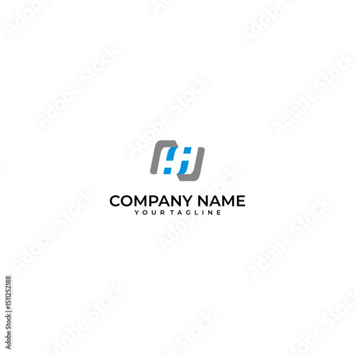 letter HH logo design vector template design