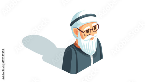 Devout Muslim Old Man Portrait
